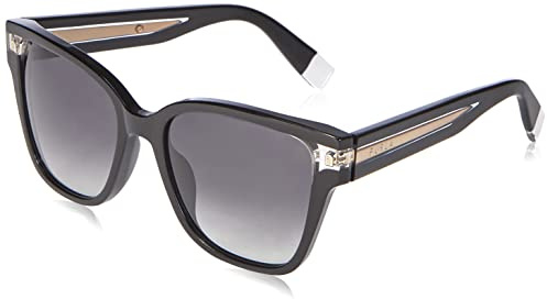 Furla Unisex SFU592V Sunglasses, Black, 54