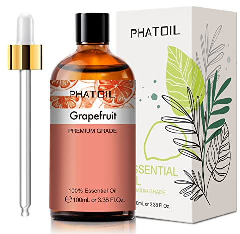 PHATOIL Huile Essentielle Pamplemousse 100ml, Anti-Cellulite Huile Essentielle Pure Naturelle, Huile de Pamplemousse pour Diffuseur Aromathérapie