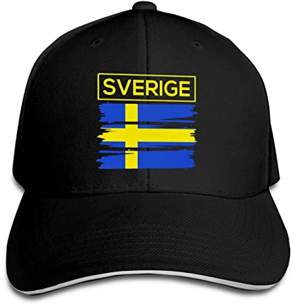 803 Baseballkappe Sverige Schweden Schwedische Flagge Sandwich-Kappe Verstellbar Basecap Kappe Mit Schweißband Cap Mit Schirm, Für Wandern, Reisen, Golf