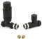 Hot Flow | Cascade Modern Straight TRV Thermostatic Radiator Valve 10mm Compression (Textured Black)