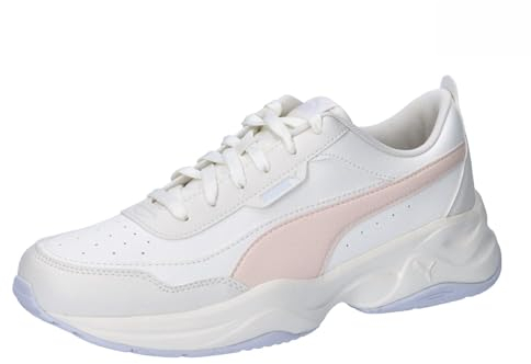Puma Women Cilia Mode Sneakers, Warm White-Silver Mist-Rosebay, 40 EU