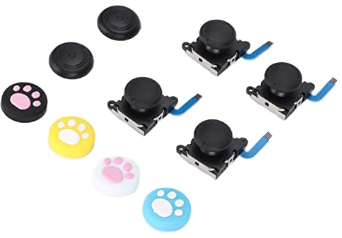 Joycon Joystick Replacement, QM2107101 Joystick Replacement Kit Joystick Replacement with Joystick Caps for Switch for Switch Lite Joycon Console