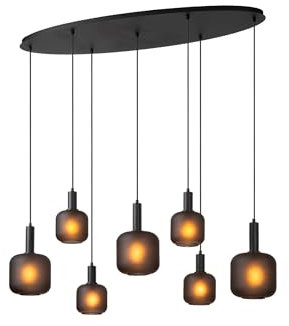 LUCIDE ELOISE - Pendelleuchten - 7xE27 - Schwarz