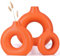 Vasen Deko- Orange Donut Keramik Vasen Set 3,Vase für Pampasgras Modern Skandinavische Deko,Boho Beige Vase für Wohnzimmer,Flur,Hochzeit,Fensterbank,Tisch,Party Home Deko……