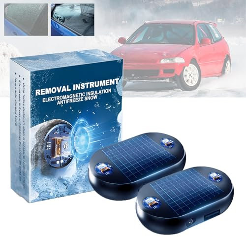 Lot De 2 Chauffages Cinétiques Moléculaires Pour Dégivrage Voiture Pare Brise, Mini Chauffage Cinétique Portable, Chauffage Cinétique Avec Batterie Solaire, Dégivrage Et Antigel Efficaces (2PCS)