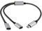 SUCHUANGUANG USB C mâle vers Double USB C Femelle séparateur convertisseur Adaptateur câble de connecteur d'extension pour Le Chargement et Le Transfert de données Nylon + Aluminium