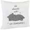 Anti-Schnarch Kissen Katze lustiger Spruch Ich schnarche Nicht! Ich schnurre DekoKissen Geschenk Katzenliebhaber (Katze grau)