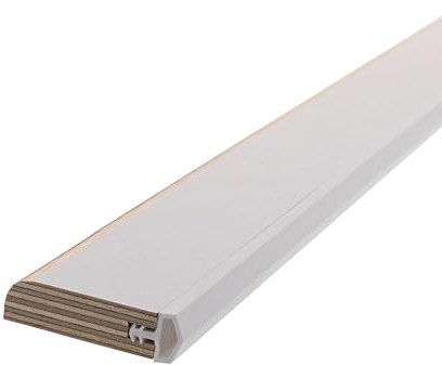 ToniTec Abdichtungsleiste Holzleiste mit Dichtung weiß 5x115cm Tür Dichtleiste mit Zimmertürdichtung 5m