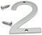 NanTun 2-Inch Modern Stainless Steel House Numbers with Screws - Number 2