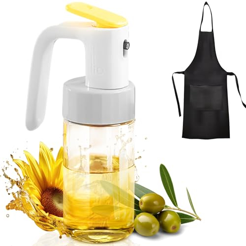 Milton' Store®️ pulverizador aceite spray 250ml + delantal cocina de regalo | Pack culinario Premium, spray aceite cocina, ideal para ensaladas, comidas a la plancha, barbacoas, comidas al horno, etc.
