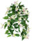 Flair Flower blühende Hängeampel Blüten Ranke Hänger Topfpflanze Hängend Seidenblumen Balkon Terrasse Kunstpflanzen künstliche Pflanzen Blumen Kunstblumen, Kunstseide, weiß, 40x25x23 cm