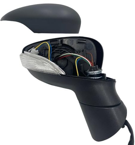Spieg Außenspiegel Rechts für Ford Fiesta 2013-2016 Manuell Einklappbar, Elektrisch Verstellbar, Blinklicht, Beheizt, Grundiert, 6 PIN