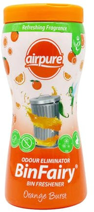 BinFairy Bin Freshener Powder Orange Burst 500g bin fresh and fragrant Soaking up excess liquid Pack of 1