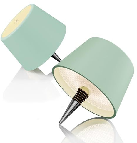 MU LIN lampe tactile de Bouteille Amovible et Amovible, lampe de table sans fil rechargeable, Touche Tactile IP54 Etanche pour Restaurant,Chambre,Camping,Café
