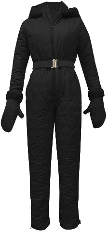 Elegante tuta da sci da donna monopezzo tuta da sci invernale tuta da sci sportiva con cappuccio tuta da neve sportiva da donna moda casual collo in pelliccia spessa tuta da sci snowboard sport