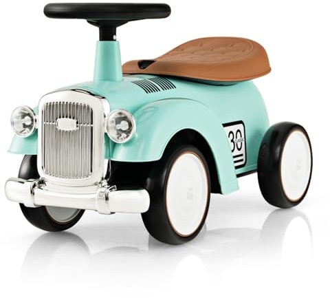 SOARS Rutschauto Retro, Rutschfahrzeug mit Lenkrad, Sound, Stauraum,Kotflügel, Spielzeugauto Jungen & Mädchen für Kinder ab 1 Jahr, 58 x 27 x 34 cm (Grün)