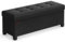 SONGMICS Storage Ottoman Bench, Foldable Ottoman Foot Rest with Legs, 38 x 110 x 40 cm, End of Bed Bench, Storage Chest, Load up to 300 kg, for Living Room, Bedroom, Entryway, Ink Black LSF018B51