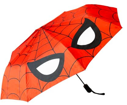 Faltbarer Taschen Regenschirm Automatik Marvel Spidermar Regenschirm Klein - Mini-Regenschirm Kinder Spiderman Geschenke für Mädchen und Jungen – Ofizieller Marvel Merch