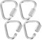 M METERXITY 4-Pack Quick Chain Link Connector, M4 5/32 316 Stainless Steel Triangle Locking Repair Chain Links for Swing/Camping/Hiking/Backpack, Twist Key Ring Screw Chain Link [Silver]