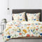 Boqingzhu Bettwäsche Blumen 135x200 cm - Bettwäsche-Sets Beige Weiß Bunt Bettbezug mit 1 Kissenbezug 80x80 cm, Bettwäsche Weich mit Pflanzen Blumenwiese Muster