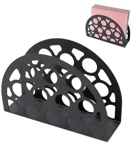 FEMONGY porte serviette papier, porte serviette de table Pour la décoration de table dans la cuisine, la salle à manger, empêcher les serviettes de s’envoler (Festonné)