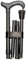 MAS QUE AYUDAS – Bastón para Mayores y Adultos Total Look, Plegable y Portátil, Altura Ajustable 84-94 cm, Aluminio Ligero, Bastón para Caminar y Pasear, 320 g, Gris