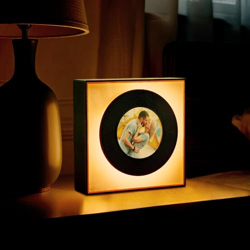 Custom Music Box Custom Fridge Magnets with Photo & Night Light Personalised Spotify Plaque Magnet Can Play Songs Customised Gifts for Christmas Birthday Valentine's Day for Women Men (music Box)