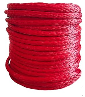 12mm X 200m Synthetic Winch Line 12000KG Heavy Duty Towing Rope For Cars Vehicle Recovery Marine Strong Bearing Capacity(Red)