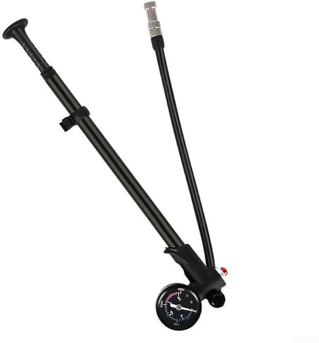 Precision Bike Shock Pump With 300 PSI Maximum Pressure For Suspension Fork And Rear Shock Aluminum Alloy Build With Gauge For Valve Compatibility(C)