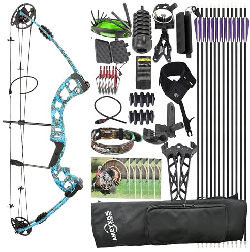 wolfman Compoundbogen Set 30-55 lbs,Rechtshänder für Erwachsene & Einsteiger,Komplettes Zubehör für Jagd, Angeln & Bogenschießtraining