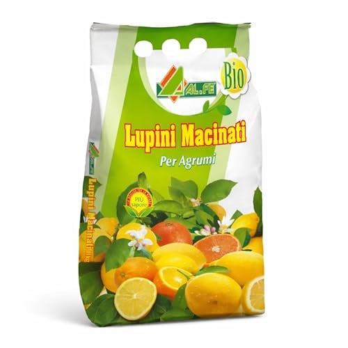 5 Kg Concime Per Agrumi, Lupini Macinati Per Agrumi, Naturale - Fertilizzante Organico Vegetale per Piante Acidofile, Fioritura Abbondante, Uso in Vaso e Giardino