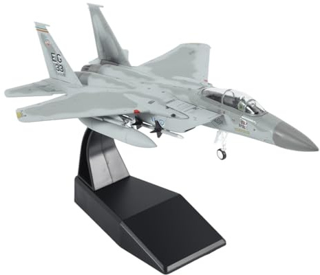 Jevina Modellino di aereo da combattimento in scala 1/100 F-15 Eagle, in lega pressofuso, modellino di aereo militare, da collezione e regalo