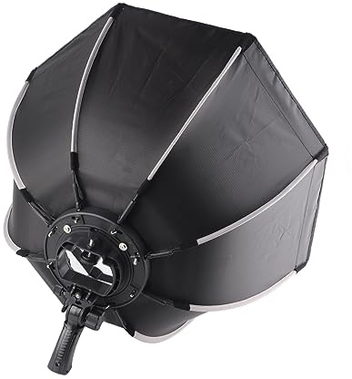 Picysa TRIOPO KS65 Softbox Portatile Pieghevole da 65 Cm per Fotografie con Flash - Diffusore di Luce di Alta qualità per Ritratti e Riprese di Prodotti