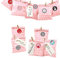 Frau WUNDERVoll® DIY Adventskalender zum Befüllen Bescherung, rosa - weiße Sterne Papiertüten 13x16,5cm, Ziffern bunt pastell/Weihnachten Aufkleber Advent Kalender Kinder Geschenkbeutel