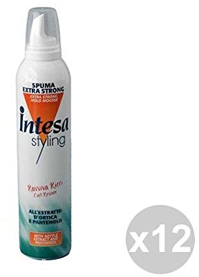 Set 12 INTESA Styling Spuma 300 Belebt Locken Mousse und Schaum Haarprodukte