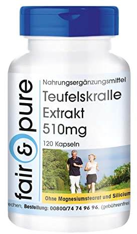 Fair & Pure® - Artiglio del diavolo 510mg - 1,2% di arpagosidi - Vegan - 120 Capsule