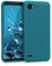kwmobile Hülle kompatibel mit LG Q6 / Q6+ Hülle - weiches TPU Silikon Case - Cover geeignet für kabelloses Laden - Petrol matt