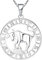 YL Silber Stier Halskette-925 Sterling Silber Horoskop Sternzeichen 12 Konstellation Anhänger Halskette für Damen