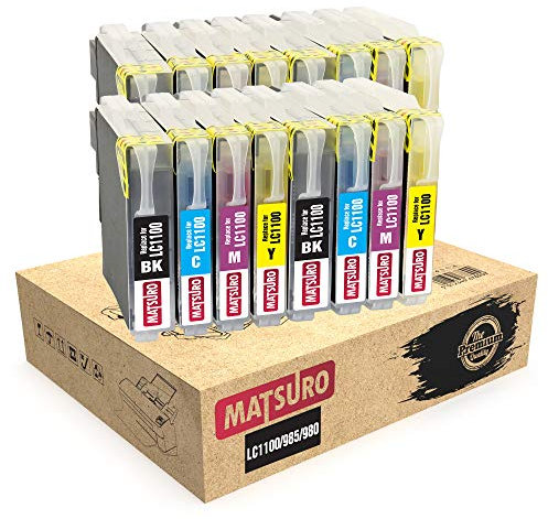 Matsuro Original | Kompatibel Tintenpatronen Ersatz für Brother LC1100 LC985 (4 Sets)