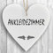 Herzschild Holzherz Holzschild 16 x 16 cm Ankleidezimmer weiß Dekoschild Wandschild Schild Holz Begehbarer Kleiderschrank