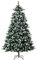 HOMCOM Árbol de Navidad de 2012 Ramas con Soporte Metálico Árbol 210 cm Puntas Blancas Artificial de Navidad Realista para Interiores Verde