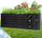 blumfeldt Jardineras Exterior Grandes Jardín, Huerto Urbano Terraza, Plantas, Vegetales, Hierbas, Capacidad 1200 l. Maceteros Exterior Elevados Metálicos, Resistente al Intemperie, 200x60x100, Negro