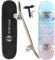 WHOME Pro Skateboards Komplett für Erwachsene/Kinder Mädchen/Jungen Anfänger/Profi - 31 x 8 Zoll Standard 8-Fach Alpine Ahorn Deck ABEC-9 inkl. T-Tool (Pink Top)