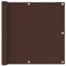 vidaXL Ecran de Balcon Brise-Vue Brise-Vent de Jardin Ecran de Protection Ecran d'Intimité Confidentialité Extérieur Marron 90x300 cm Tissu Oxford