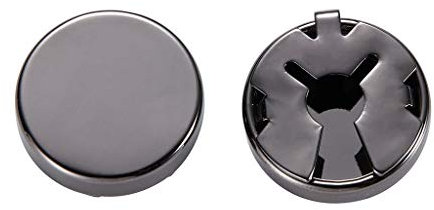 Buwei 1 par de Manguitos Redondos de latón con Cubierta de Botones para Camisa Formal de Boda para Hombres