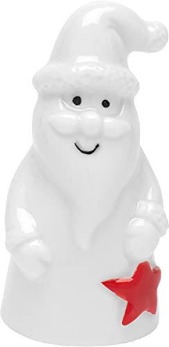 GRUSS & CO 49903 Santa, Höhe 5,5 cm Porzellanfigur, Porzellan, Weiß