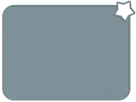 Minifolk Single Silicone kids Star table mat | Baby Toddler Placemat | Non Slip Mat | Mess free (Nordic Blue)