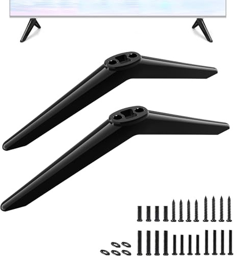TV Stand for Westinghouse Roku TV Legs, TV Stand Legs for Compatible with Holes Center Distance 1.3cm/0.51inch - 2.4cm/ 0.94inch, Please Measure Distance Between TV Bottom Two Holes, Black