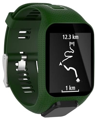Strap-it Silikonarmband Grün - Passend für TomTom Adventurer - Armband für Smartwatch - Ersatzarmband