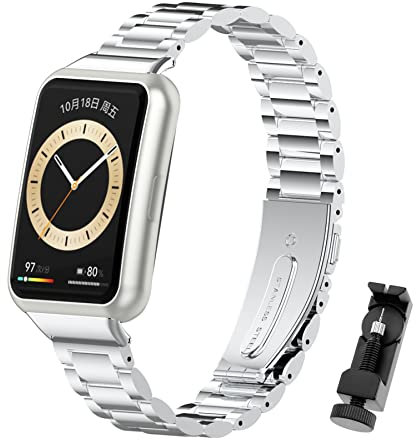 SenMore Armband Kompatibel mit Huawei Watch Fit 2 Elegant Ersatzarmband aus Edelstahl Metallarmband für Huawei Watch Fit2 Smartwatch Zubehör
